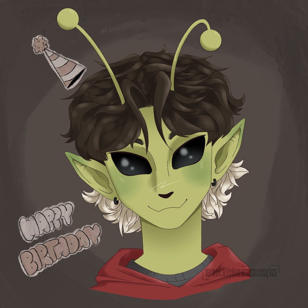 bit late as it was on the 11th , but a happy birthday post for myself !! 

#persona #oc #alienoc #alien #ocart #birthday #happybirthday