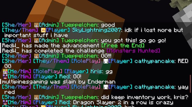 RedWplus's tweet photo. RedW's #PDSMP stats:
> 25 Deaths
> All advancements complete
> Top 3 in every parkour map (+3 #1 placements)
> First kill of the Ender Dragon
> 21.51 days played
> 1k hours logged on my game instance
I had a fun time playing on this server and will remember it forever! ๐ https://t.co/0vHowCv2rq