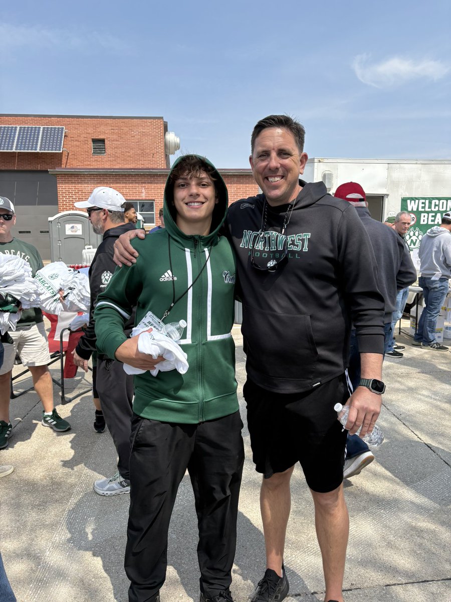 Thanks to @nwbearcatfb for having me on a visit today! Had a blast seeing the facilities and watching the spring game! Another thank you to <a href="/Jake_Willrich/">Coach Willrich</a>, <a href="/CoachMcMenamin/">John McMenamin</a>, and <a href="/CoachBostNW/">Chad Bostwick</a> for giving me this opportunity!