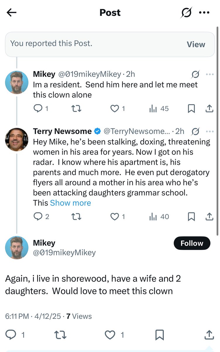 SameFlyer's tweet photo. @019mikeyMikey @terrynewsome Are you going to start stalking minors with Terry and Jim too? https://t.co/85E69gULzb