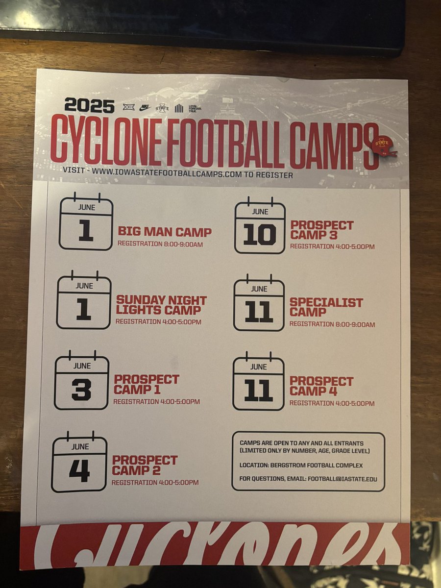 Thank you ISU for the camp invite <a href="/TrentSlattenow/">Trent Slattenow</a> <a href="/CRWarriorFB/">CRW Warrior Football</a>