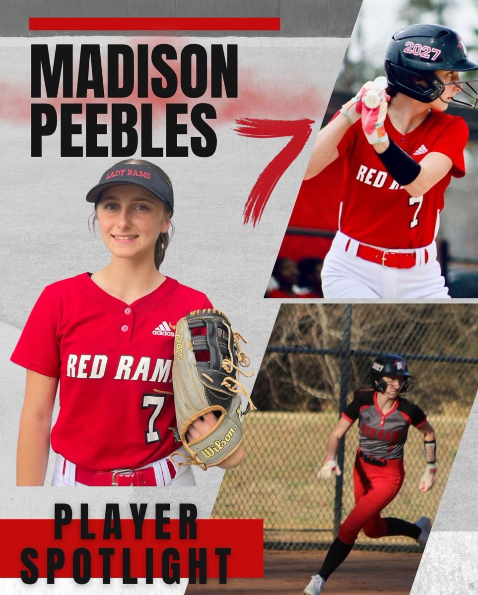 Madison Peebles#7(So.)-CF
GPA:4.3          
Future:college🥎/study🔬field
Clubs:Student Amb/FCA/Project Unify/NHS/🥎<a href="/NTRWake/">NTR Wake</a>/🏐FHS/🧨
🎥:The Shack
🎶: “My Jesus”-Anne Wilson
🍴/🥤:🍪/🍓🍋ade Refresher
Fav Quote: “The LORD is my strength &amp; my song; he has given me victory”Ps118:14