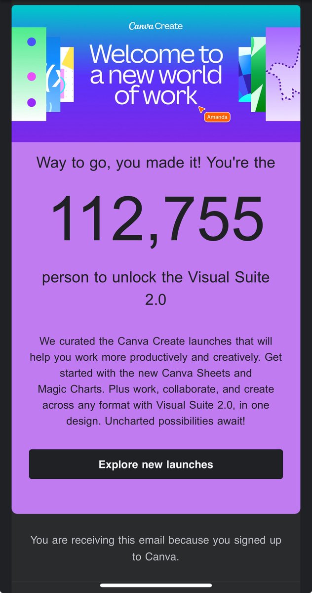 CarlosCaro's tweet photo. We made it! Unlocking @canva #visualsuite2 Let’s design productively and creatively! https://t.co/ZZoydBqocu