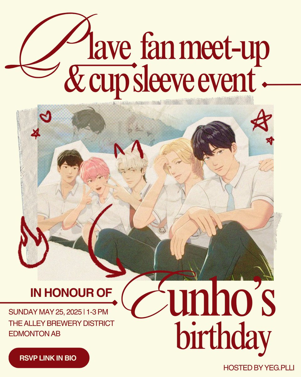 plavecanada's tweet photo. #PLAVECANADA
ALBERTA PLLI! Have you heard about the fan meet up cse event for eunho's birthday? 👀 No? Well, now you have! Hosted by our lovely @/YEGI.PLLI on Instagram, this'll be your chance to meet local PLLI and have a blast! Hope to see you there~
CSE RSVP LINK IN THREAD🧵 https://t.co/cfpNYKj1qu