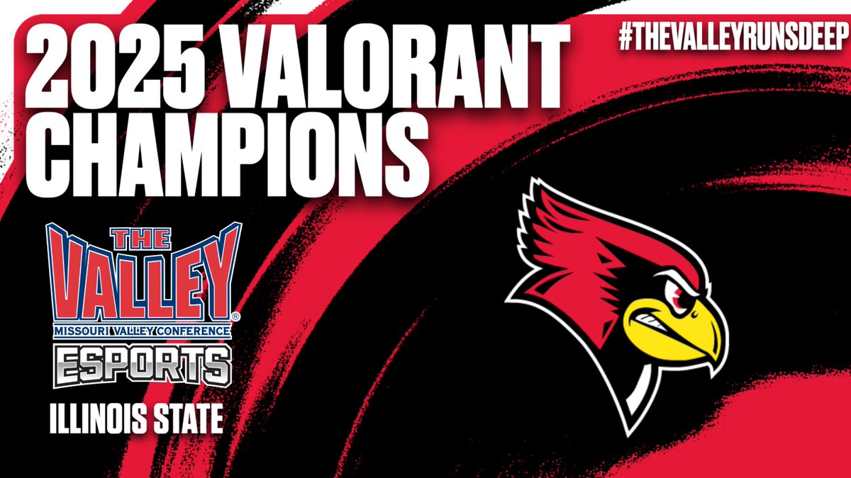 Missouri Valley Conference (@mvcsports) on Twitter photo 🏆VALORANT CHAMPIONS🏆
<a href="/Redbird_Esports/">Redbird Esports</a> claims the 2025 MVC Esports Valorant Champions Title‼️
#TheValleyRunsDeep 🏆VALORANT CHAMPIONS🏆
<a href="/Redbird_Esports/">Redbird Esports</a> claims the 2025 MVC Esports Valorant Champions Title‼️
#TheValleyRunsDeep