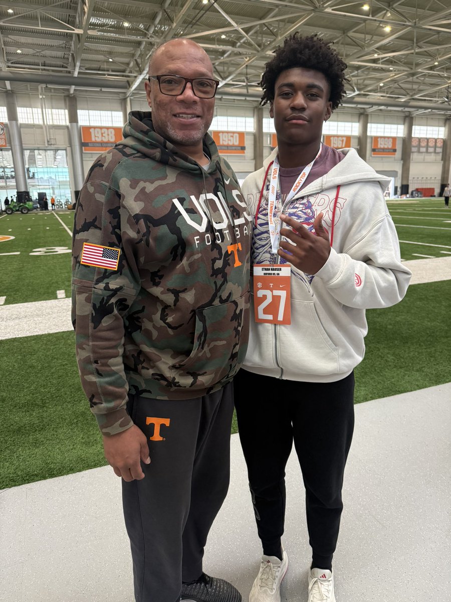 Ethan Hauser (night-train) (@ethanhauser_no1) on Twitter photo Awesome time <a href="/Vol_Football/">Tennessee Football</a> this weekend, I learned so much from these men‼️ Thank you all, I’ll be back soon!! #GBO 🍊
<a href="/coachjoshheupel/">Josh Heupel</a> <a href="/CoachTimBanks/">Tim Banks</a> <a href="/Coach_Nez_/">Willie Martinez</a> <a href="/WilliamInge1/">Coach William Inge</a> <a href="/CoachLiamGray/">Liam Gray</a> <a href="/CoachET3/">Earnest Thomas III</a> <a href="/CoachORourke/">Danny ORourke</a> <a href="/DLahmann_UTK/">Donovan Lahmann</a> <a href="/Ruzic_Steven/">Steven Ruzic</a> <a href="/Coach_Davis22/">Coach Davis</a> <a href="/CoachApp35/">Bryant Appling</a> Awesome time <a href="/Vol_Football/">Tennessee Football</a> this weekend, I learned so much from these men‼️ Thank you all, I’ll be back soon!! #GBO 🍊
<a href="/coachjoshheupel/">Josh Heupel</a> <a href="/CoachTimBanks/">Tim Banks</a> <a href="/Coach_Nez_/">Willie Martinez</a> <a href="/WilliamInge1/">Coach William Inge</a> <a href="/CoachLiamGray/">Liam Gray</a> <a href="/CoachET3/">Earnest Thomas III</a> <a href="/CoachORourke/">Danny ORourke</a> <a href="/DLahmann_UTK/">Donovan Lahmann</a> <a href="/Ruzic_Steven/">Steven Ruzic</a> <a href="/Coach_Davis22/">Coach Davis</a> <a href="/CoachApp35/">Bryant Appling</a>