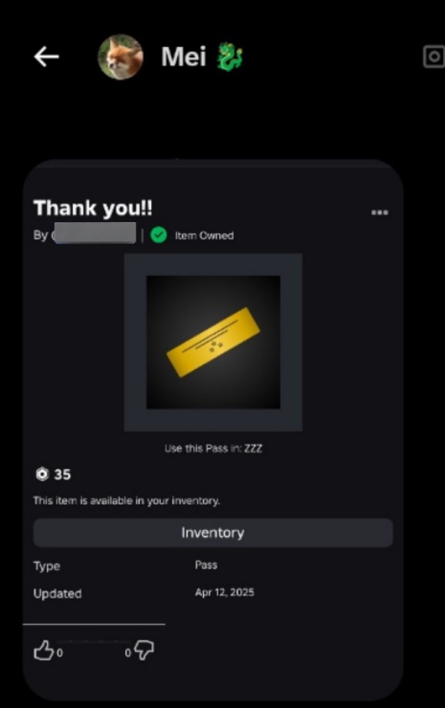 Iyelariss's tweet photo. Tysm!! @BimbimbapMei for the robuxx. She was very sweet and kind, tysm^^ #MeiVeryTrusted https://t.co/3kI0zMQqp3