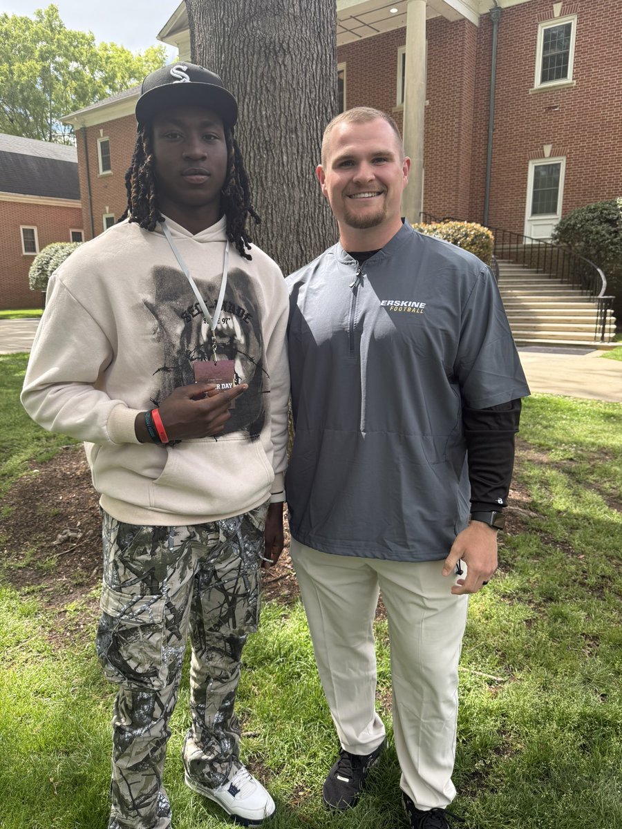 Jermaine Miller (@jermainem864) on Twitter photo Thank you <a href="/icoachfb/">Christopher Williams</a> and <a href="/FleetFB/">Erskine Football</a> for the Junior Day invite-had a great time!
<a href="/cdrich91/">Collyn Richardson</a> <a href="/QDrummond64/">Coach Drummond</a> <a href="/Coach_Ellis/">Coach Ellis</a> <a href="/SenecaRecruits/">Seneca Bobcat Football Recruits</a> Thank you <a href="/icoachfb/">Christopher Williams</a> and <a href="/FleetFB/">Erskine Football</a> for the Junior Day invite-had a great time!
<a href="/cdrich91/">Collyn Richardson</a> <a href="/QDrummond64/">Coach Drummond</a> <a href="/Coach_Ellis/">Coach Ellis</a> <a href="/SenecaRecruits/">Seneca Bobcat Football Recruits</a>
