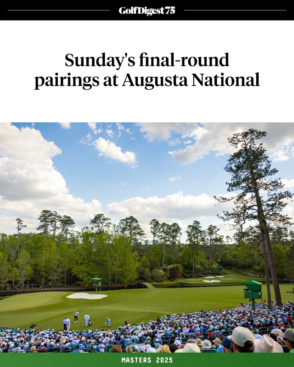 Rory and Bryson tee off at 2:30pm ET, but here's every group's tee time: glfdig.st/SlAk50VzuUP