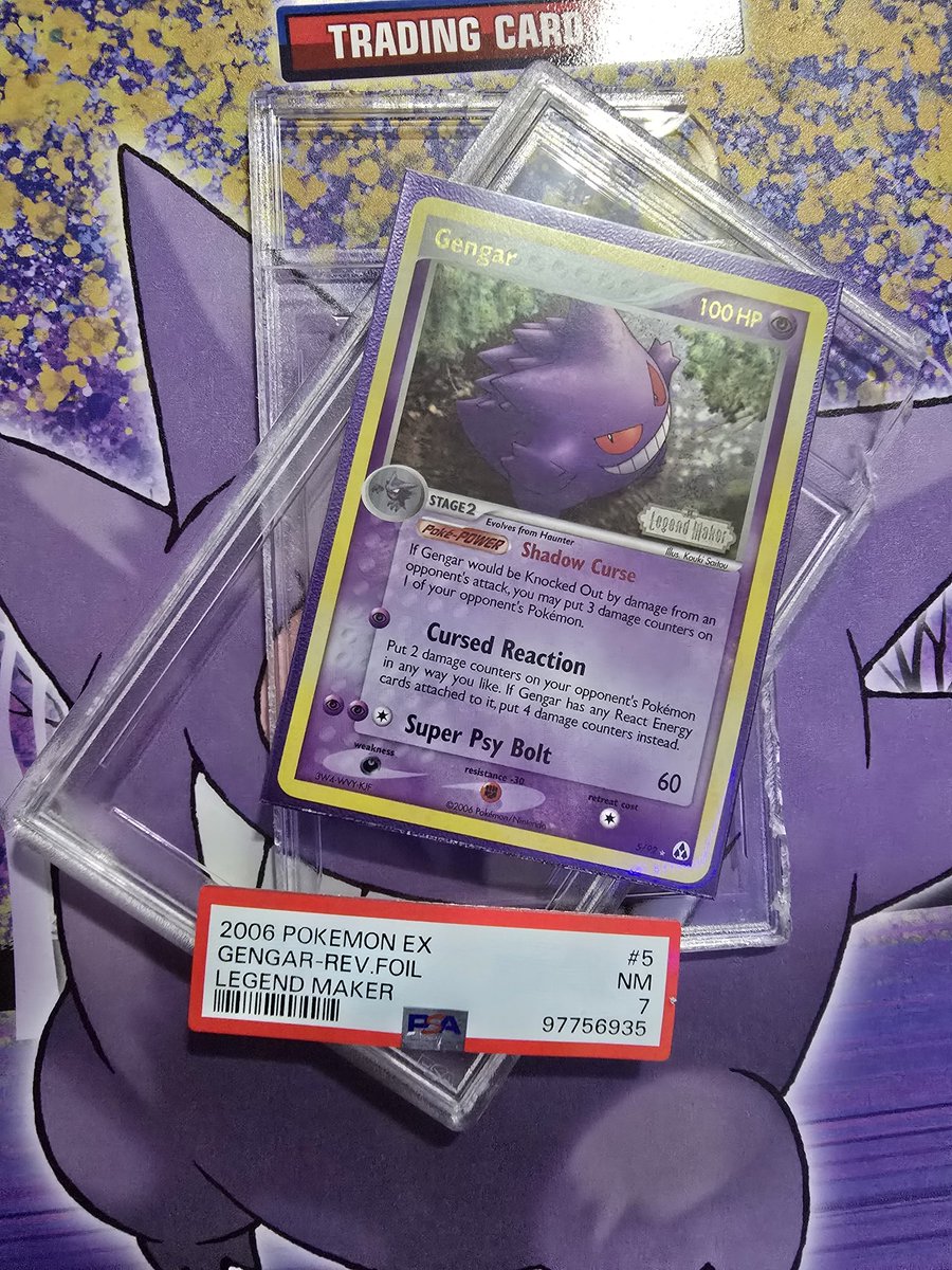 Psychonaught_'s tweet photo. @jeffthrowcards I understand this honestly. There's times where you can get graded cards cheaper than raw like I did a few times. I don't care at all for graded cards so I bought this to crack open for my Gengar Binder. I'm on a journey to collect all Gengar Cards. https://t.co/M6sAbY4hfc
