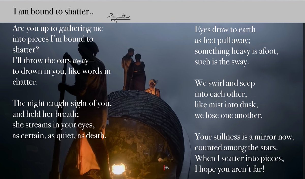 FoolzWizdom's tweet photo. #Poetry #Transcreation
@varungrover’s Shauq for #Qala
I am bound to shatter..