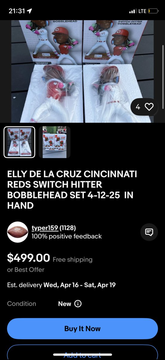 Whoever pays for this, you need to seek help immediately at your local Skyline #Reds #EllyDeLaCruz #bobblehead #Skyline