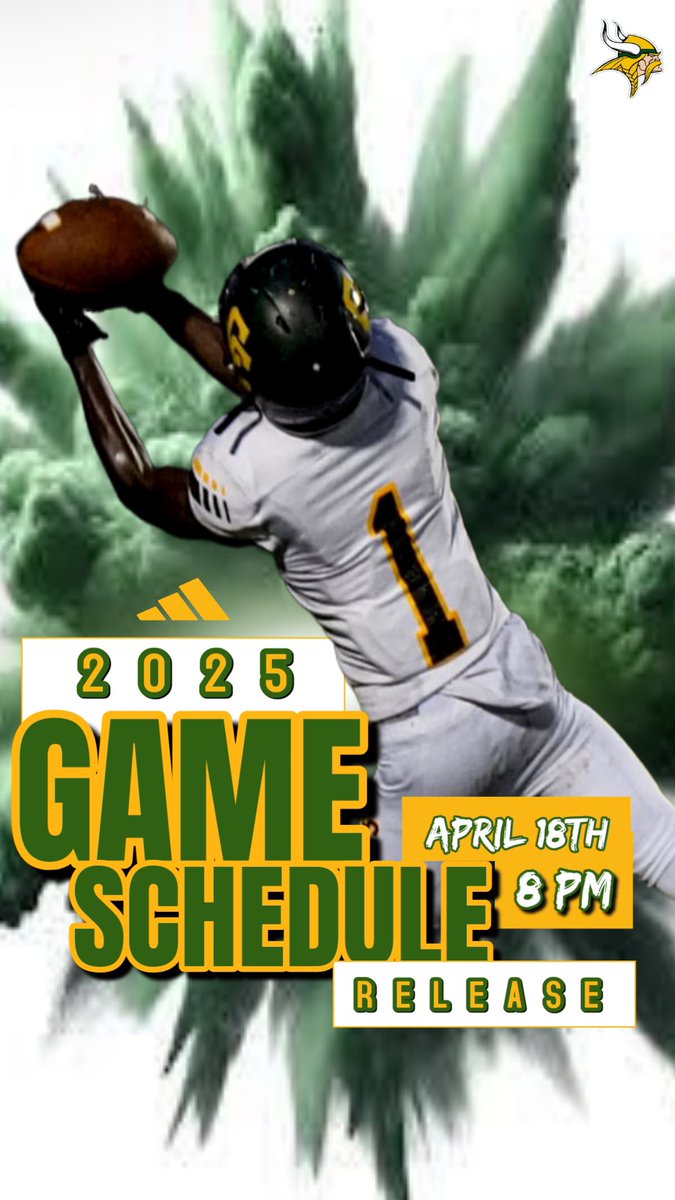 MARK YOUR CALENDARS 
FULL 2025 FOOTBALL SCHEDULE DROPS
APRIL 18 | 8PM ET
#SKOLSZN #SKOLSORNOTHING