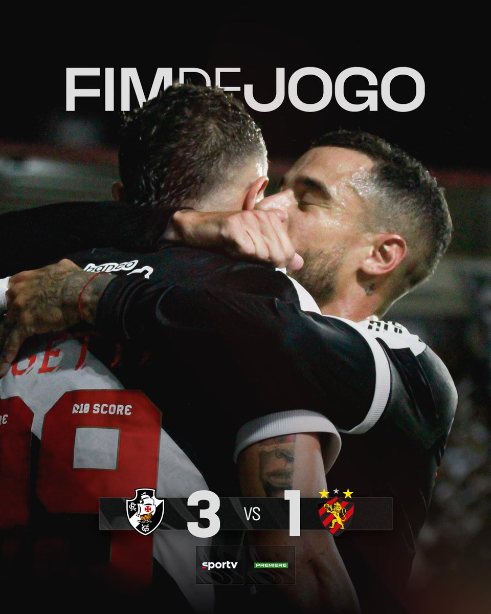 VascodaGama's tweet photo. #VASxSPO 3️⃣-1️⃣ | ⏱ 50' | 2T

VENCE O VASCO DA GAMA! 🤩

Com dois gols de Vegetti e um de Rayan, o Gigante da Colina soma três pontos no Caldeirão. 

#Brasileirão2025
#VascoDaGama

📺 Assista em: Sportv ou Premiere Clubes https://t.co/9gMHHnPLJU