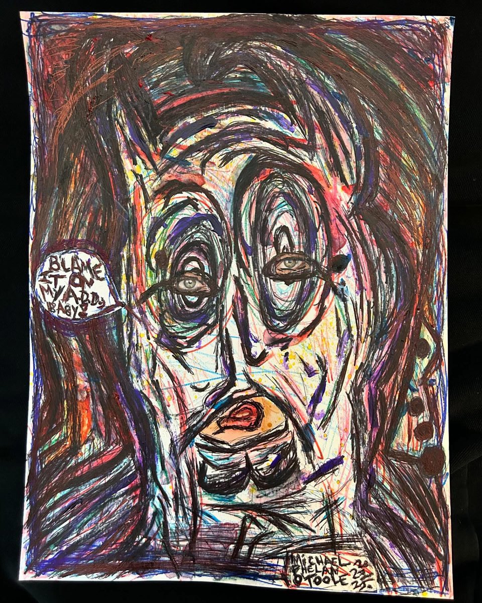 *Swipe 1-8* Do a brand new dance for my latest artwork. Lack of focus in the brain? As that 90’s song said, “Blame it on my ADD baby!”
More: instagram.com/p/DIXfoFTRAXX/…
#popsurrealism #lowbrowpopsurrealism #outsiderart #artbrut #illustration #adhd #expressionism #punkart #gonzoart