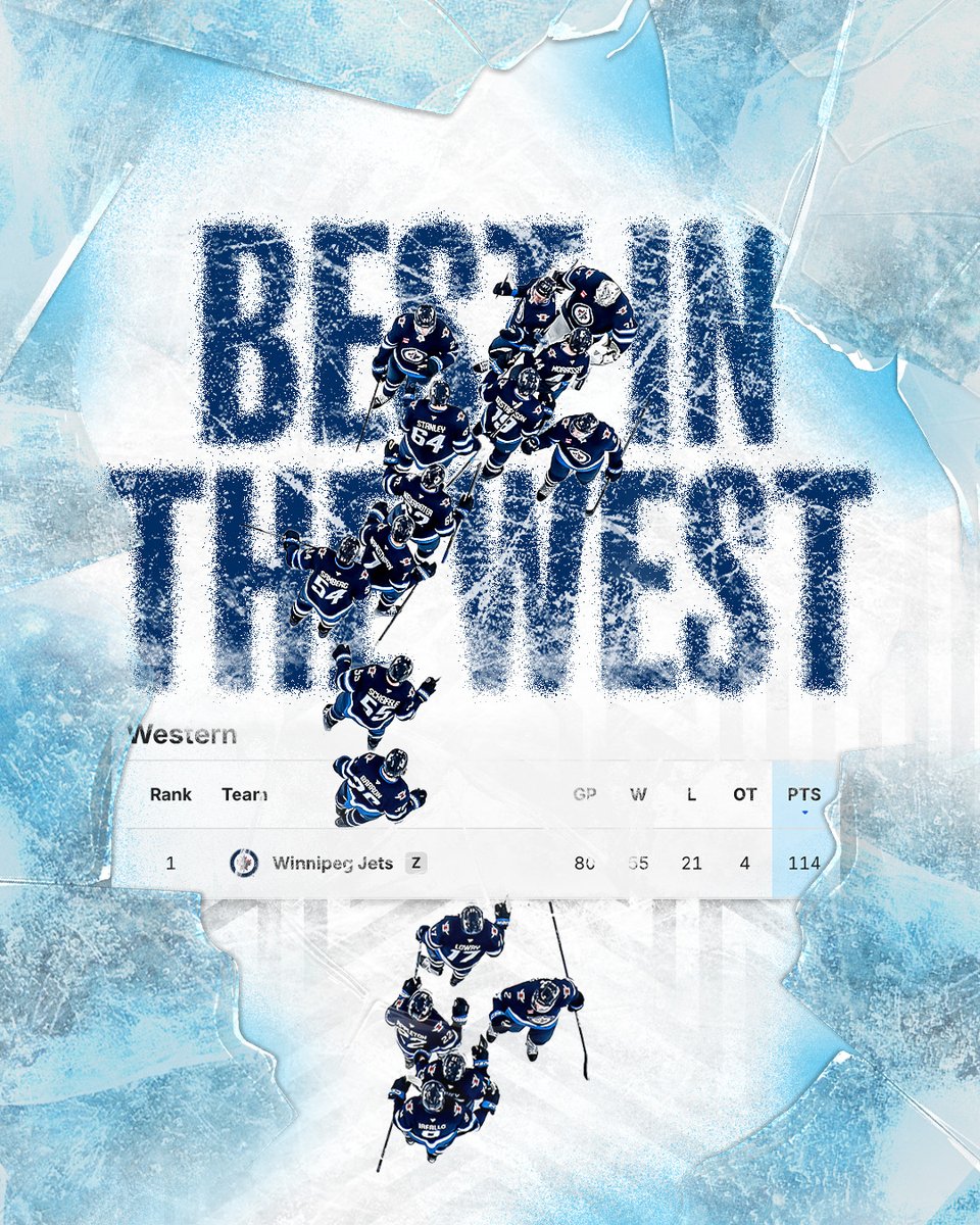 NHLJets's tweet photo. Can't spell WEST without WINNIPEG JETS! https://t.co/REXyedqNTJ