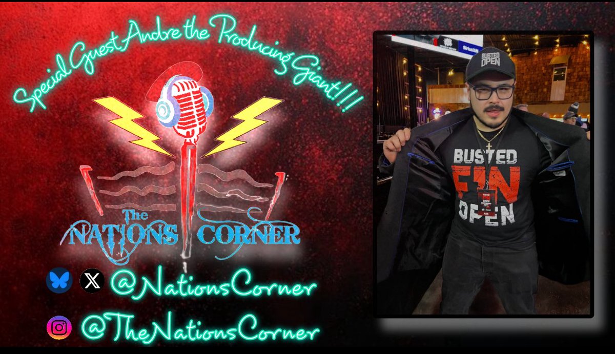 Huge thank you to Andre the <a href="/ProducingGiant/">André Viola</a> for joining us on this weeks episode of <a href="/NationsCorner/">The Nations Corner</a>! Check out the replay below as we preview #WrestleMania and chat a little #BloodsportXIII! 

#BustedOpen247 

📺 youtube.com/live/2cdep7kWL…