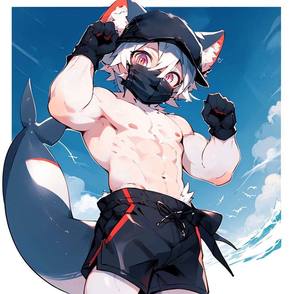 DDFurryai3321's tweet photo. 口罩，肌肉正太！黑色口罩真的很戳我xp🥵🥵🥵 https://t.co/AmfFd8y87M