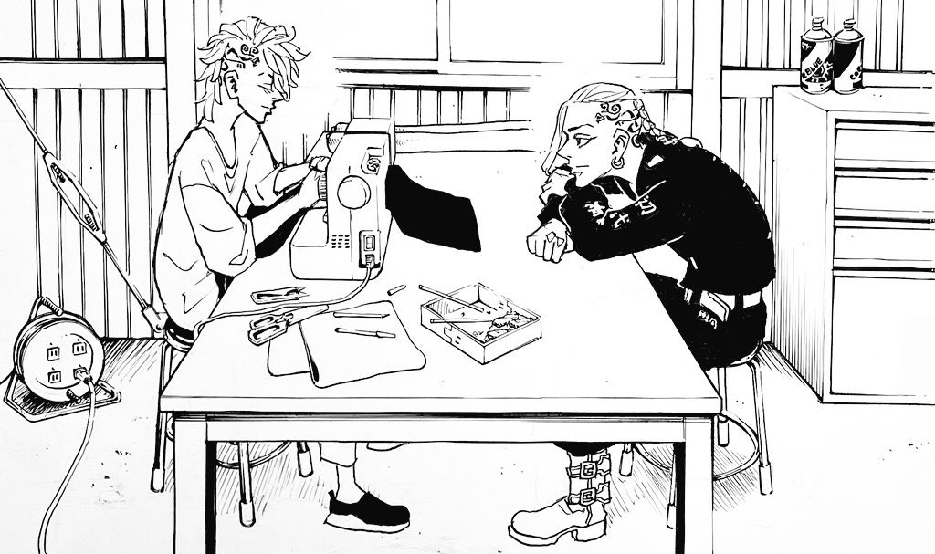 방금 깨달은 건데 이 일러 설마 죽은 드라켄이 미츠야 옷 만드는 거 지켜보는 상황인 거임? .................맥없이 꼬부라짐...