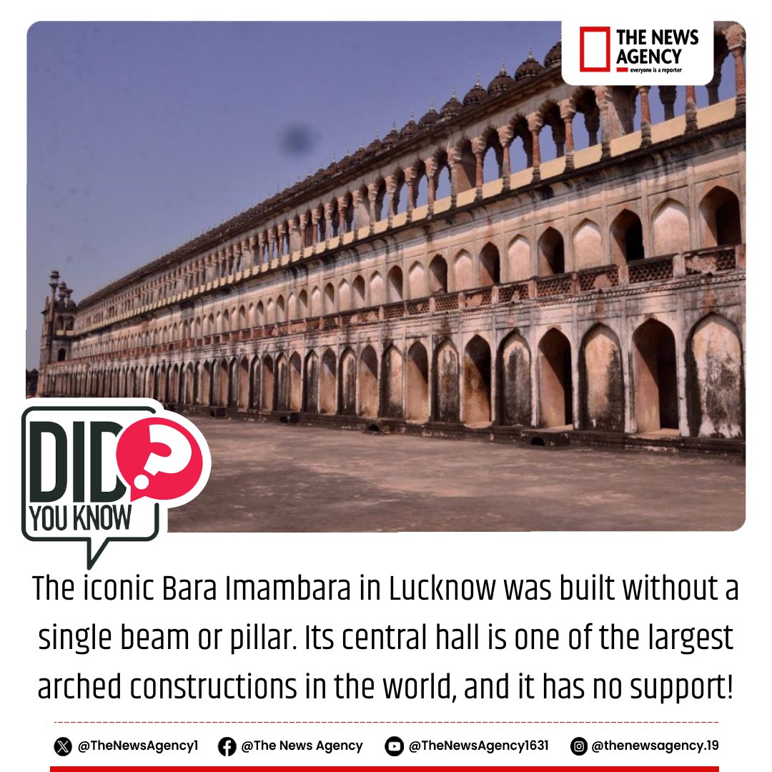 TheNewsAgency1's tweet photo. #LucknowSuperGiants #imambada #factz #dailyfacts #factoftheday #coolfacts #didyouknow #knowledgeispower #realfacts #didyouknowfacts #interestingfacts #unknownfacts #factsonfacts #knowledge #truefacts #amazingfacts #instafacts #factsonly #weirdfacts #sciencefacts #factss #interestingfact #generalknowledge #mindblowingfacts #allfacts #dailyfact #factsoflife #awesomefacts #DidYouKnow #FunFacts #InterestingFacts #KnowledgeIsPower #LearnSomethingNew #TriviaTime #FactOfTheDay #CuriousFacts #MindBlown #DiscoverMore #AmazingFacts #FactCheck #DidYouKnowFacts
#FunTrivia #KnowledgeNuggets
