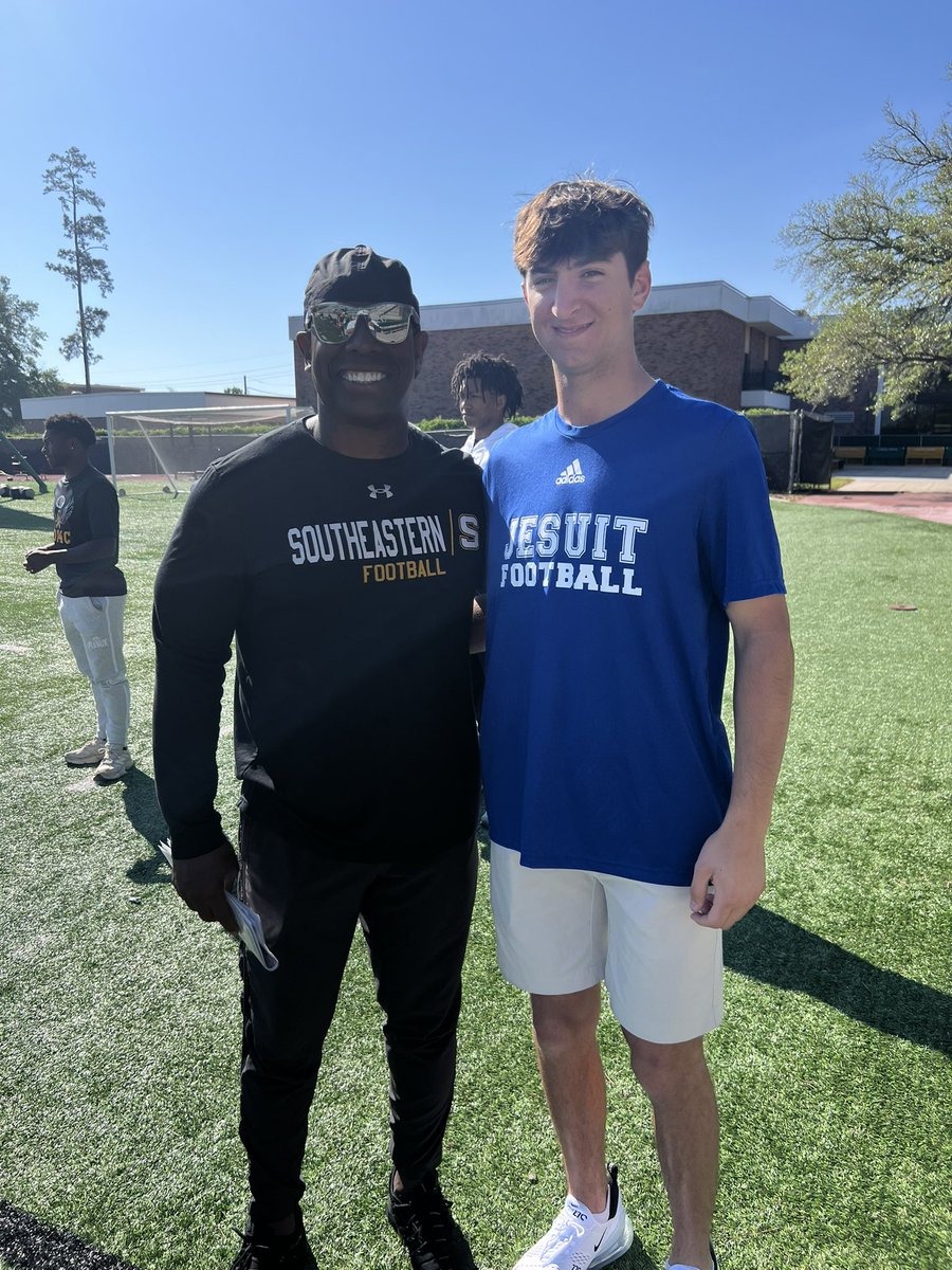 Roman Larre (@larreroman8) on Twitter photo Had an awesome time visiting my old man’s alma mater, Southeastern University <a href="/LionUpFootball/">Southeastern Football</a> spring practice today Great conversations with <a href="/CoachSlaughter2/">Coach Slaughter SLU</a>, invitation was greatly appreciated, will be back up as soon as baseball is finished.
Great to catch a minute with my Had an awesome time visiting my old man’s alma mater, Southeastern University <a href="/LionUpFootball/">Southeastern Football</a> spring practice today Great conversations with <a href="/CoachSlaughter2/">Coach Slaughter SLU</a>, invitation was greatly appreciated, will be back up as soon as baseball is finished.
Great to catch a minute with my
