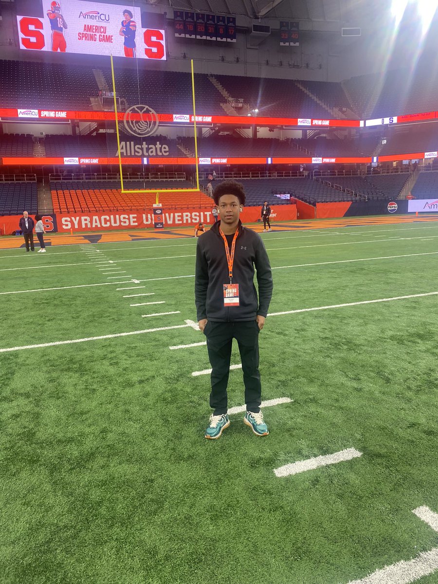 Zion Hubbard (@primezeke6) on Twitter photo Had a good time at <a href="/CuseFootball/">Syracuse Football</a> spring game today. Thanks for the hospitality <a href="/FranBrownCuse/">Fran Brown</a> <a href="/CoachDRedd/">Devin Redd</a> <a href="/Coach_E_Rob/">Coach E. Rob</a>. Had a good time at <a href="/CuseFootball/">Syracuse Football</a> spring game today. Thanks for the hospitality <a href="/FranBrownCuse/">Fran Brown</a> <a href="/CoachDRedd/">Devin Redd</a> <a href="/Coach_E_Rob/">Coach E. Rob</a>.