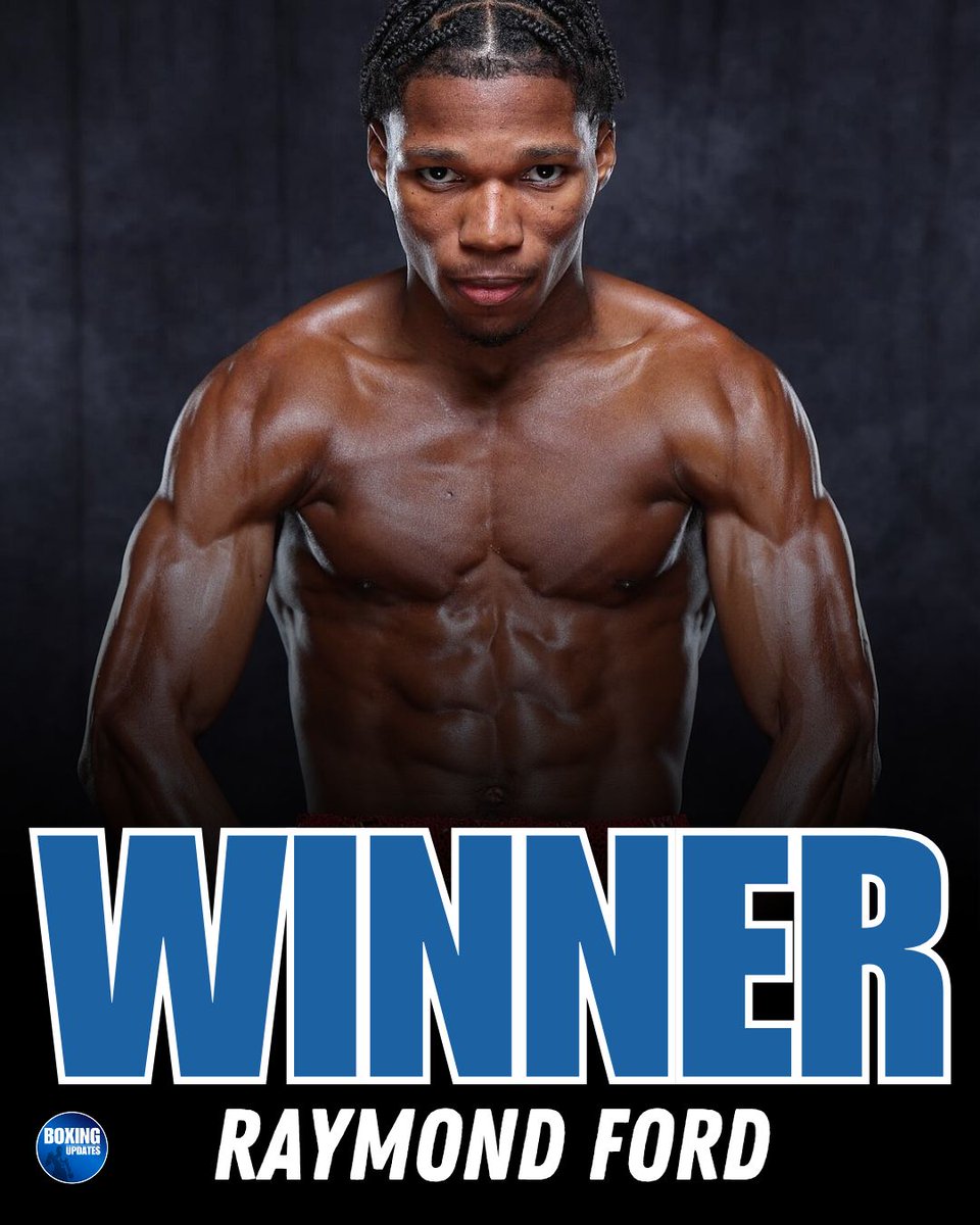 Boxing_Updates1's tweet photo. WINNER! Ray Ford beats Thomas Mattice by unanimous decision 🥊

The former WBA world featherweight champion moves to 17-1-1.

#winner #rayford #raymondford #fordmattice #boxer #boxing🥊 #america https://t.co/NqeBEJMMw7