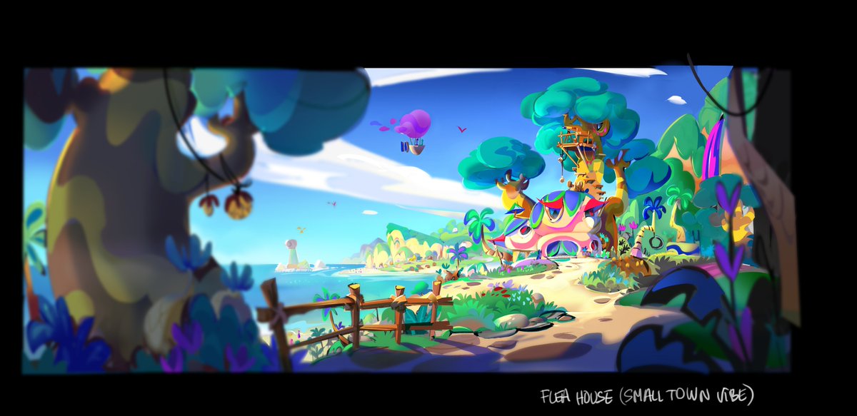 Evolution. 

Took us a while to find the secret sauce, but we're close. At first, our world style was too obvious. It was almost pure prehistoric/analog. Inflexible. Almost default video gamey. It was cool, but felt like something was missing.  (first picture/concept pitch)

We