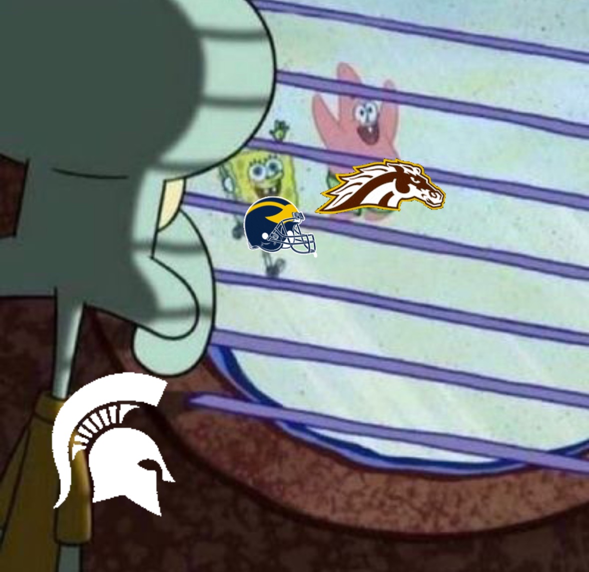 REALDonThomas's tweet photo. The state of Michigan celebrating recent national championships. https://t.co/AsvANOxGVd