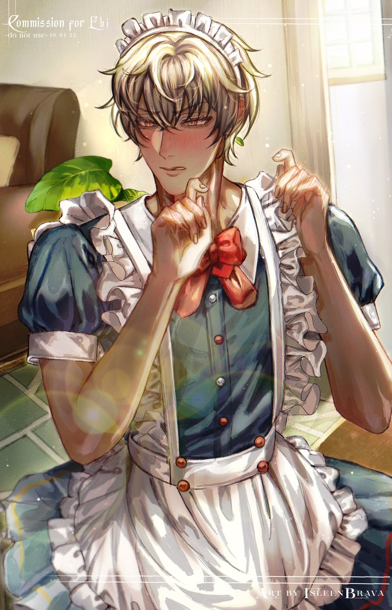 IsleenBravaVT's tweet image. Skeb commission❣️ ty for this cute maid boy and ur patronage~
For: @/ebi on 💙☁️
#commissionsopen #commission #bl