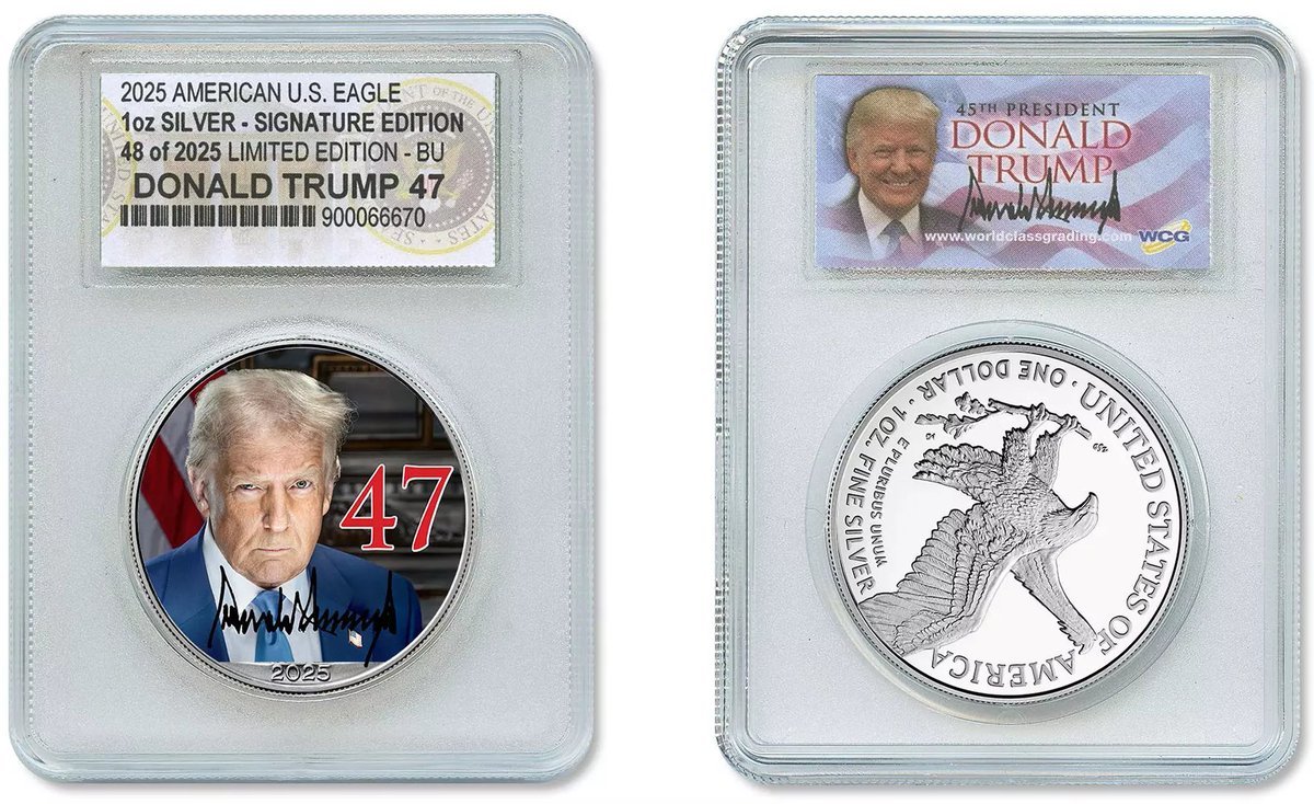 ClickBankBeast's tweet image. 🚨 Once they’re gone, they’re GONE! Only 2,025 Official Trump Silver Eagle Coins exist—secure yours now! ⏳ #CollectorAlert #Trump47

⚡ Get Yours: tinyurl.com/yudmdz3w
⚡ Get Yours: