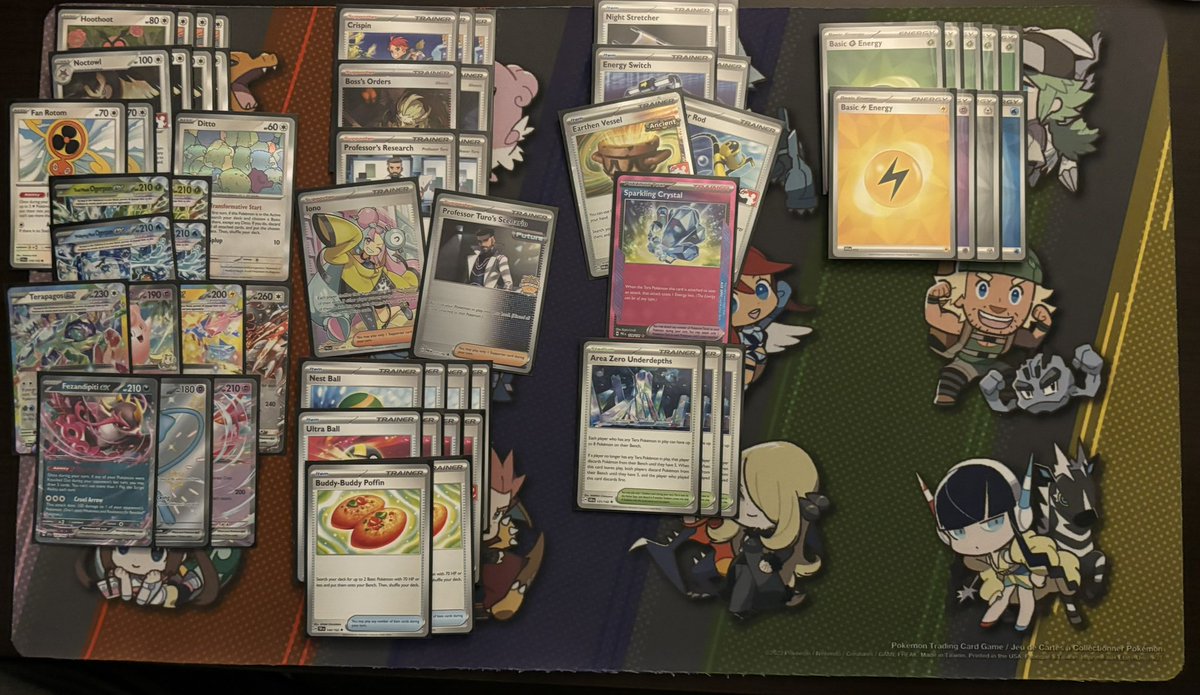 Skipped a Digimon TCG tournament today to play at a league cup, made top 4 and got $100 in store credit, so pretty worth. 

Tera Box W
Gholdengo Dudunsparce W
Gholdengo Dragapult W
ID
ID

Top 8 Dragapult Dusknoir WLW
Top 4 Gholdengo Dragapult WLL