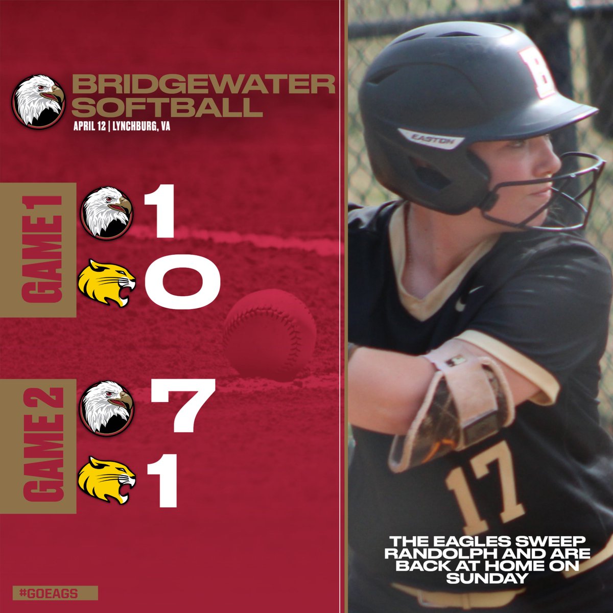 BCAthletics's tweet photo. Back from the Hill City with a pair of DUBS 

@Bh2osoftball sweeps Randolph with a gem from Cauthorn in game one and a five RBI contest from Schaaf in game two
#BleedCrimson #GoForGold 

🔗 https://t.co/4woaaAG7Ex https://t.co/kvF3NY1YAJ