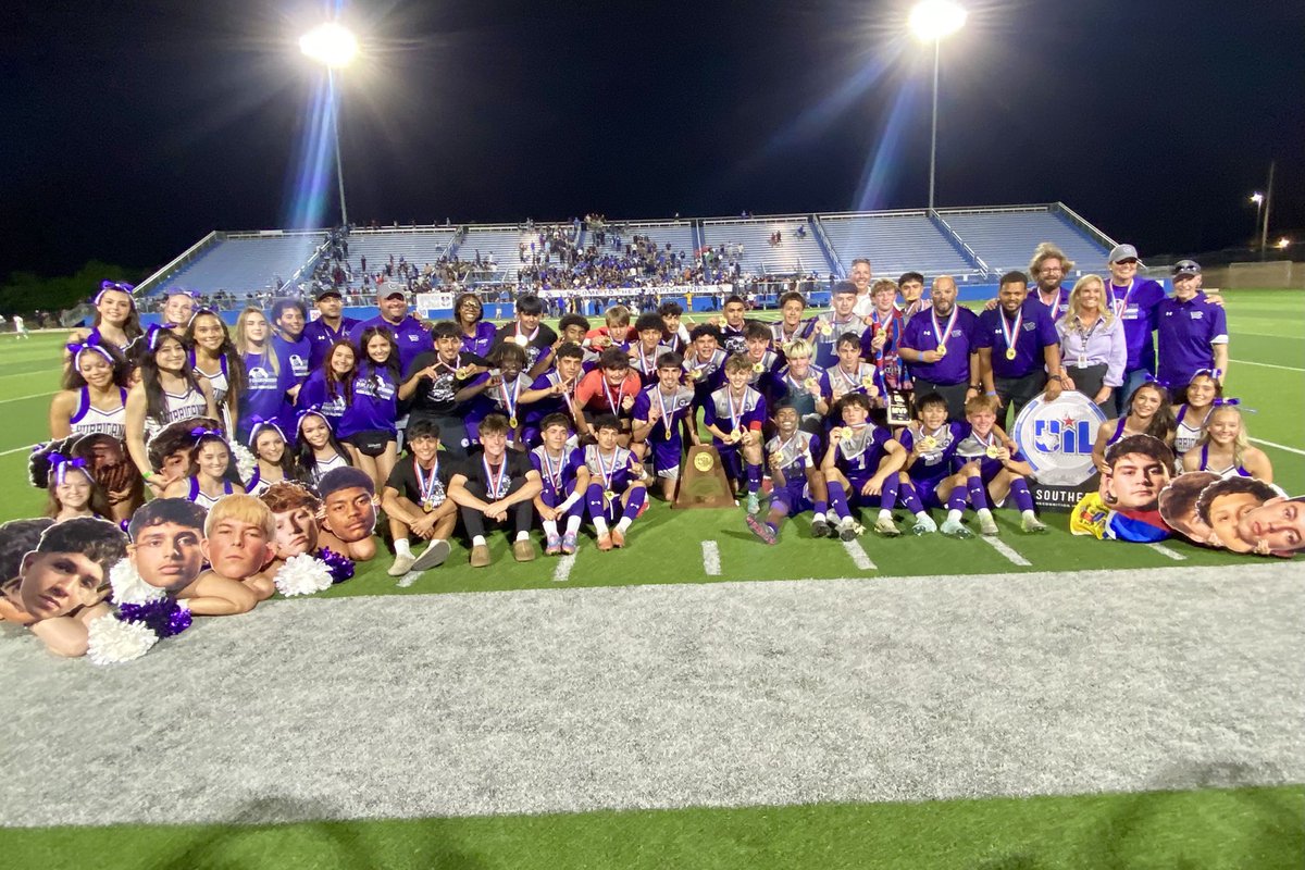 vypehouston's tweet photo. STATE SOCCER UPDATE⚽️🏆

🚨GAME OVER!🚨

In the season’s grand finale, Klein Cain makes history by claiming their first-ever UIL State Title in a tight one against Elsik🏆🎉

6A-D1 FINAL
@KCainBoysSoccer - 1
Alief Elsik - 0

MVP: Jr. FW Parker Glenn (Game sealing goal⚽️) https://t.co/SyCmrww8hX