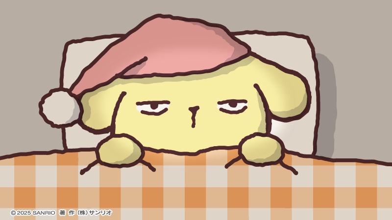 ポムポムプリン【公式】 (@purin_sanrio) on Twitter photo ねむれない・・ ねむれない・・