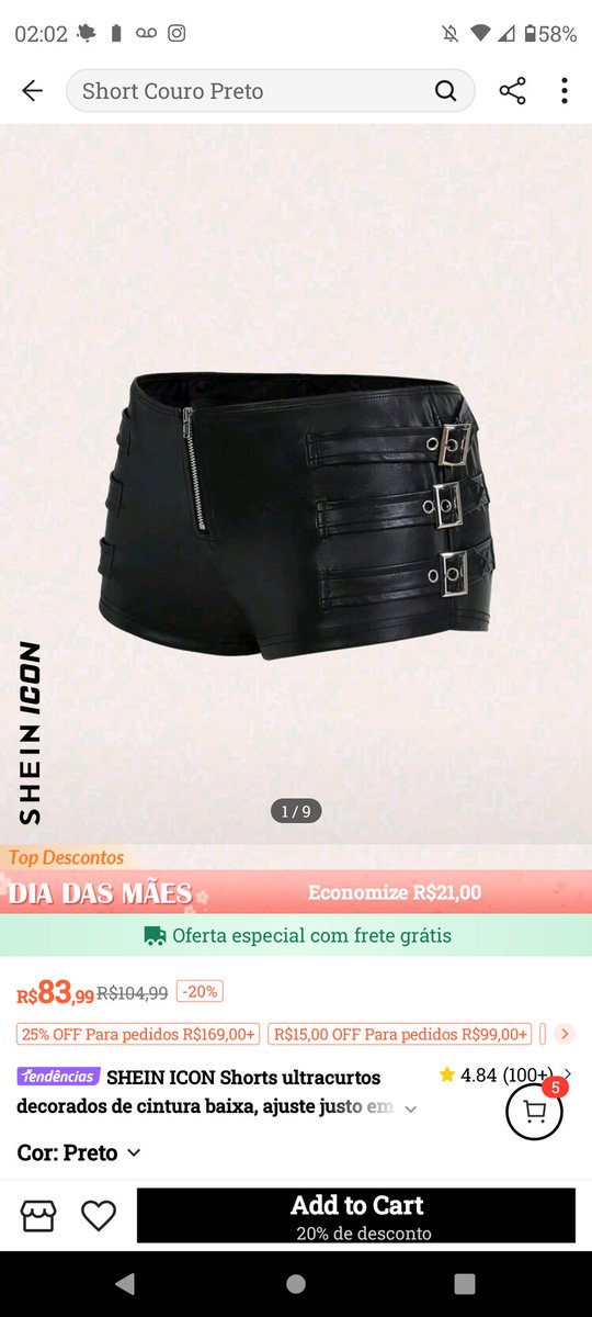 phantasmagores's tweet image. gentw acabei de achar o short do Sena na shein