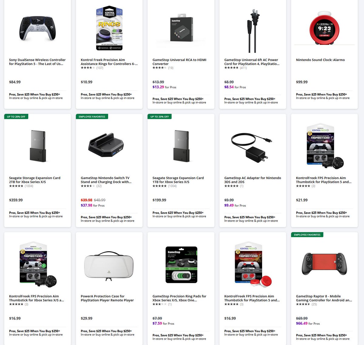 videogamedeals's tweet image. Pro Members - Buy 1, Get 1 50% Off 3rd Party Accessories via GameStop. Pro Members Only. ow.ly/RPPQ50Vzvxj

Includes Nintendo Sound Clock: Alarmo, PS5 DualSense - The Last of Us Limited Edition, PDP RIFFMASTER Wireless Guitar Controller &amp;amp; More.