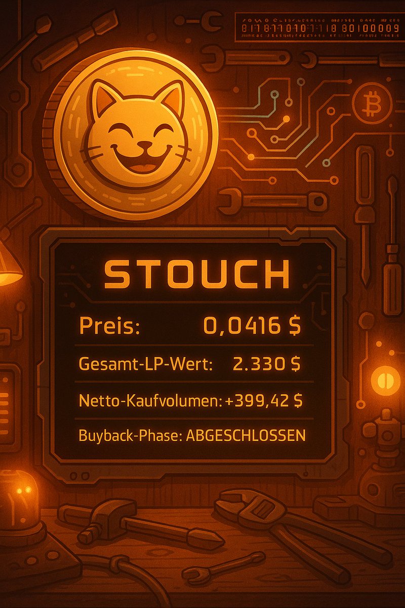 Stouch_io's tweet photo. 🔥 STOUCH Treasury Ignition: Phase 1 complete.

💰 $400 Buyback → Injected
💧 Liquidity → Concentrated &amp; Active
📈 Price → Broke key resistance
We don’t just talk charts.
We build them.
Welcome to the Grid-Fueled Workshop.
This is $STOUCH. 🛠️📊

#STOUCH #DeFi #GridPowered #Sol https://t.co/tcNFkL0tU6
