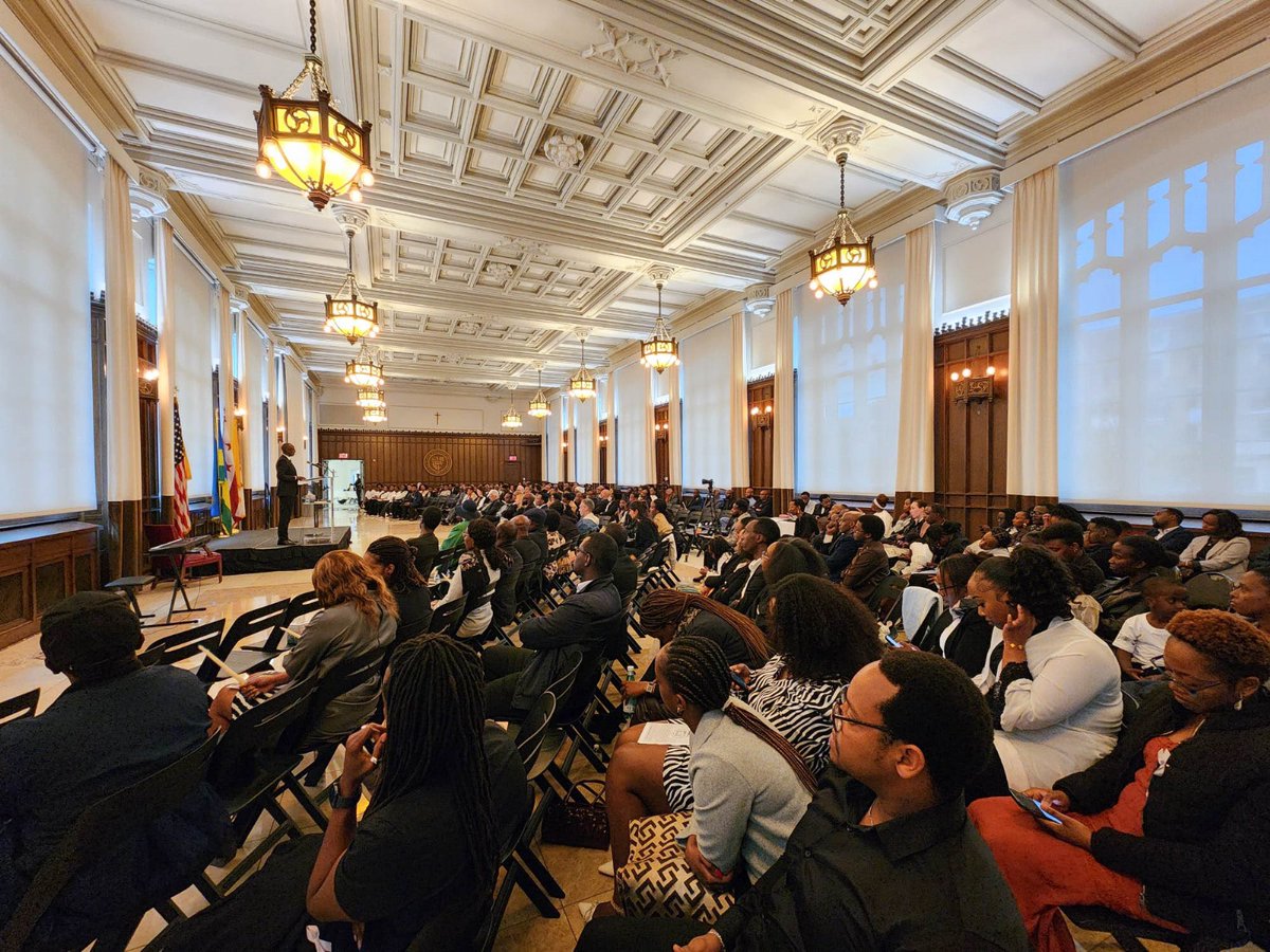 AmbMukantabana's tweet photo. .@RwandaInUSA is grateful to the Catholic University of America and His Eminence Cardinal Wilton Gregory for co-hosting the 31st commemoration of the 1994 Genocide against the Tutsi. Much gratitude to the Rwandan Community in the DMV for organizing and attending in large numbers this solemn occasion #Kwibuka31