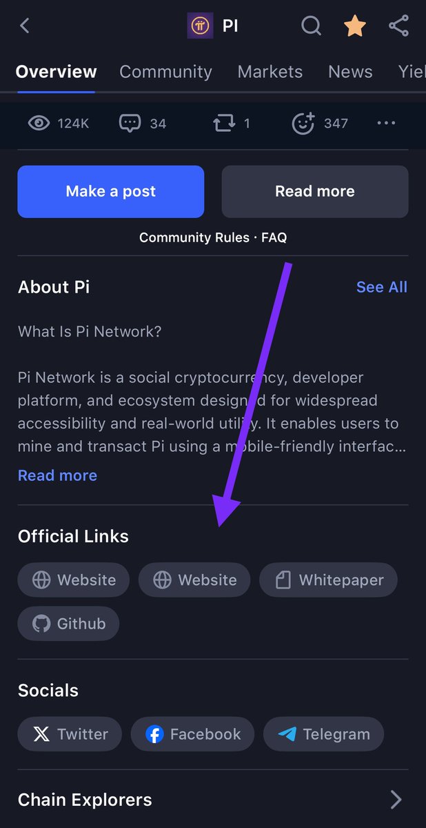 MrSpockApe's tweet photo. The Pi Browser is Now Curated on CoinMarketCap – A Step Closer to Global Visibility

In another leap toward mainstream adoption, CoinMarketCap (CMC)—one of the world’s most trusted crypto tracking platforms—has officially added the Pi Browser to its listings. This move places Pi Network firmly on the global stage, reinforcing its legitimacy as it transitions through the Open Network phase and expands its ecosystem.

CMC Now Features Pi Browser with Ecosystem Access

When users search for Pi Network (PI) on CoinMarketCap, they’ll now see a direct link to the Pi Browser, Pi Network’s official Web3 gateway. Clicking this link brings users into the Testnet version of the Pi Ecosystem Interface—a curated selection of decentralized applications (Pi Apps) built by the community and curated by the Pi Core Team.

This interface serves as a public preview of Pi Network’s growing Mainnet ecosystem, offering a taste of the real-world utility that the Pi community has been building toward since its launch.

Inside the Pi Ecosystem Interface

The new “Ecosystem” tab within the Pi Browser features this official statement:

“The Ecosystem Interface showcases curated Testnet and Mainnet Pi Apps built by the community, giving a preview of the potential Mainnet Ecosystem and its diverse use cases.”
Developers: Pi Core Team

This shows that the Core Team is actively guiding the ecosystem’s rollout by highlighting impactful apps that demonstrate Pi’s potential in commerce, finance, and Web3 innovation.

While the interface is currently showing apps on Testnet, it’s an important step forward in educating both users and investors on the breadth and quality of Pi-based applications preparing for Mainnet integration.

Momentum Continues: Major Listings and Integrations

Beyond CoinMarketCap recognition, Pi Coin (𝛑) has already made major waves:
•Listed on global exchanges like OKX, Bitget, HTX, SuperEx, and more—introducing Pi to millions of potential traders.
•Integrated with leading Web3 platforms, including Chainlink, Banxa, Zypto, and P2B—paving the way for deeper utility, liquidity, and fiat on-ramps.
•Growing real-world adoption through Pi apps and businesses accepting Pi Coin as payment, reinforcing its identity as a practical currency—not just a speculative token.

Why This Update Matters
•CMC Curation: CoinMarketCap recognizing the Pi Browser helps validate Pi’s ecosystem and exposes it to a broader crypto audience.
•Ecosystem Gateway: The Ecosystem Interface now acts as a centralized hub for Pi Apps, helping drive user engagement and developer interest.
•Proof of Progress: Listings on top-tier exchanges, and integrations with major infrastructure platforms like Chainlink, confirm Pi’s growing presence in the global blockchain space.

Looking Ahead

With Open Network already live, ecosystem apps launching, and strategic partnerships forming, Pi Network is no longer an emerging project—it’s a rising force. The curation of its browser on CoinMarketCap reflects growing global recognition, and hints that even greater visibility and adoption are just around the corner.

As Pi Network continues to evolve, the world is watching—and now, they know where to look.@PiCoreTeam @nkokkalis @Chengdiao