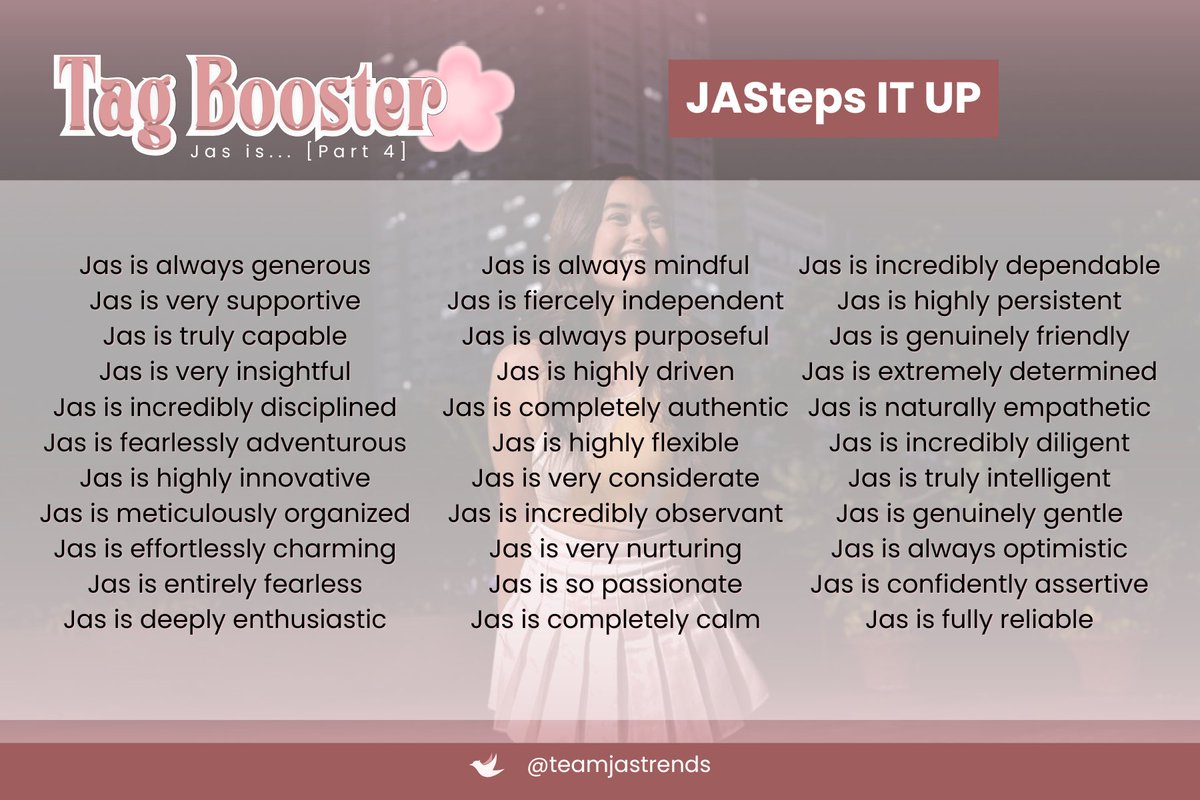 teamjastrends's tweet photo. [Tag Booster Two]

Calling all GorJAS to participate on our TP~ Will post new tag booster after two hundred fifty replies. Reply as many as you can with our official tagline. Engage, retweet and re-quote in every tweet you see with our tagline.

JASteps IT UP https://t.co/6uOfsWjIx9