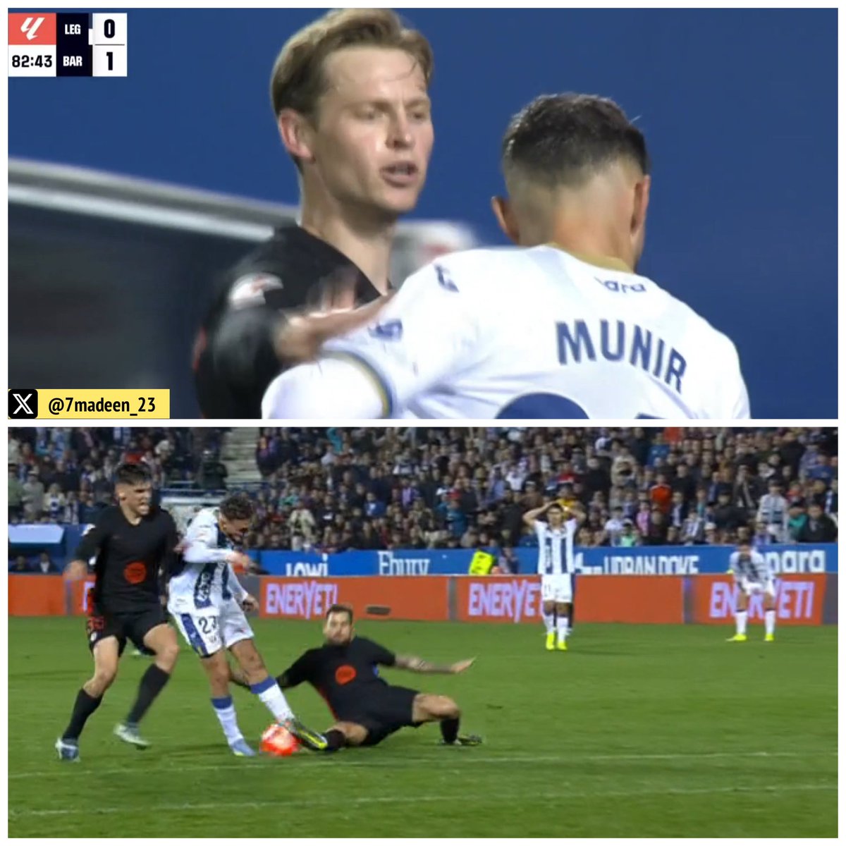 مباراة وليلة للنسيان ، أجمل ما فيها حرفياً :
3 نقاط و "+7" وتحجيم إنيغو لـ منير 🦁👊🏻

هذه الانتصارات التي تجلب لك الليغا 👏🏻🇪🇸🏆

 #برشلونة_ليغانيس