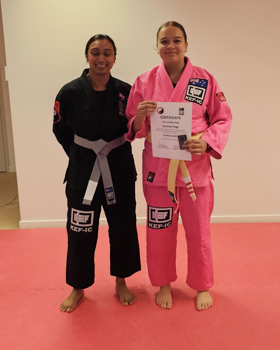 centenaryma's tweet photo. Kyrahlyn earned her KEF-IC (Delta) on 29 Mar 25, giving her a third stripe on her KEF-IC Tan belt. Congratulations Kyrahlyn!!!
#KEF #combativeselfdefence #kineticfighting #MartialArts #centenarycommunitycommittee #martialarts #combative #combativemindset #mountommaneyhub https://t.co/1dizqHSm1Y