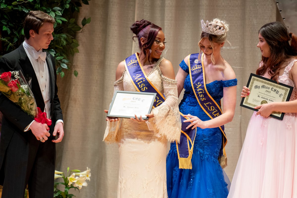 LSUEunice's tweet image. Congratulations to our Miss LSUE 2025, Ameonna Nolan - a freshman from Lafayette. We want to thank all of this year's contestants for being shining examples of our LSUE community!
