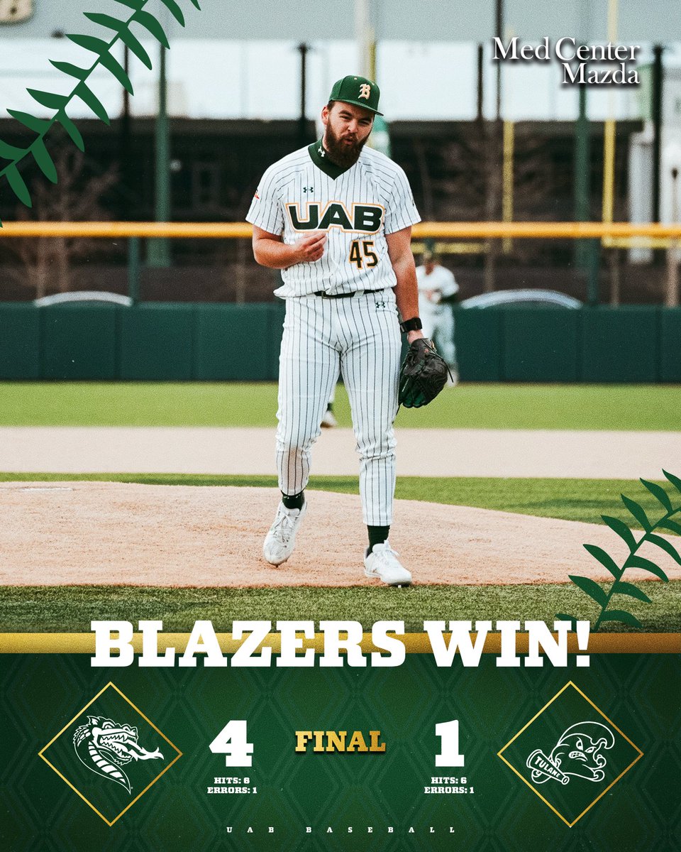 UAB_Baseball's tweet photo. Saturday night dub!

#WinAsOne https://t.co/n7AqofDgoT