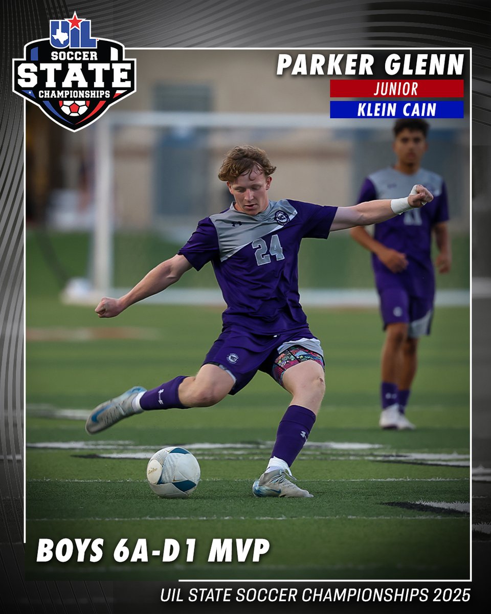 uiltexas's tweet photo. Parker Glenn’s goal in OT gave @KCainBoysSoccer the title and cemented his name as MVP ⚡️⚽️ https://t.co/rLB3Pi2wJA