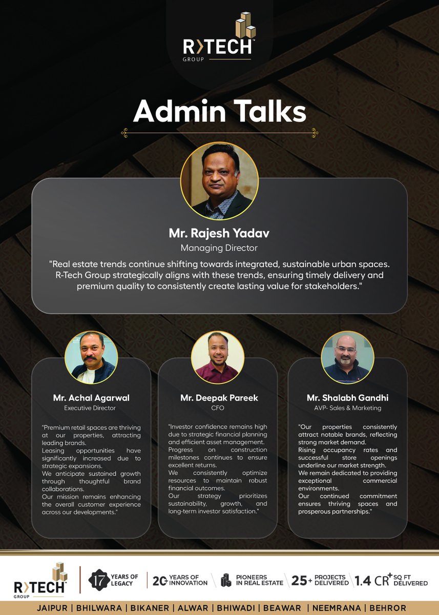 rtech_group's tweet image. Hot off the press! Check out our March Newsletter for the latest updates and insights.
Stay informed, stay inspired — don’t miss this month’s highlights!

#Rtechgroup #Commercial #Newsletter #march #Monthupdate #update #investment #Jaipurupdate #markettrend2025 #explore