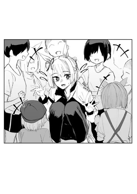 #フジマサマーチ
幼稚園児や小学生のようなちびっ子達に囲まれててんやわんやしながら対応しようとするマーチ 