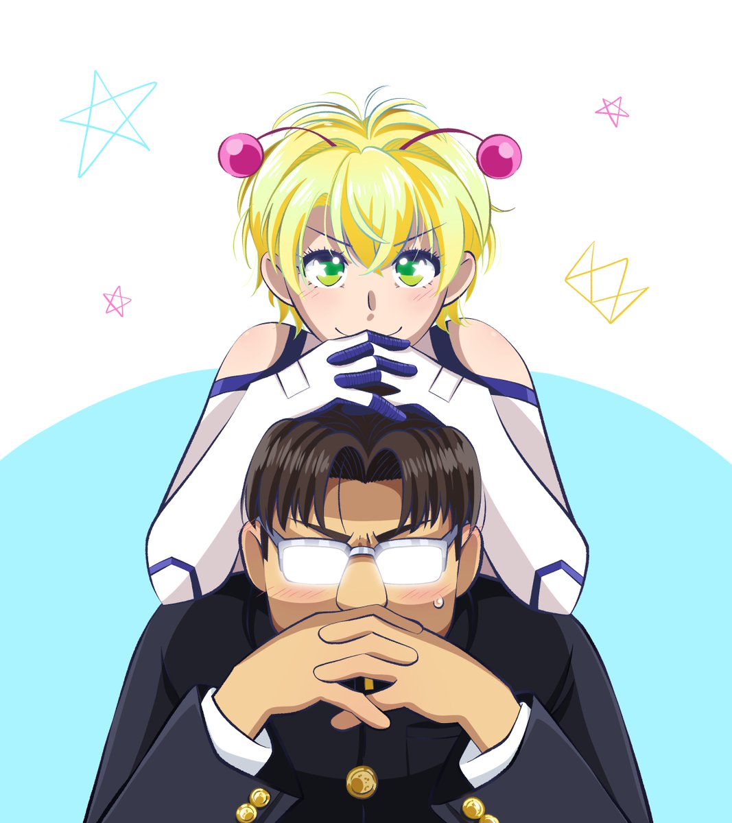 Vamola x Kinta, striking the famous Gendo Pose~✰ #Dandadan