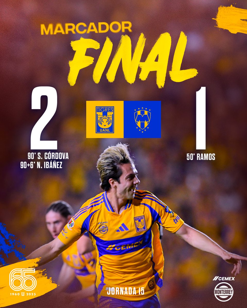 El Clásico Regio es de Tigres.

Marcador <a href="/CEMEXMx/">Cemex México</a>.

#SiempreContigo 👊 #EstoEsTigres 🐯